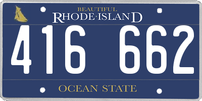 RI license plate 416662