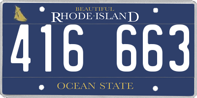 RI license plate 416663