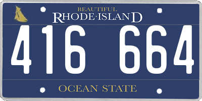 RI license plate 416664