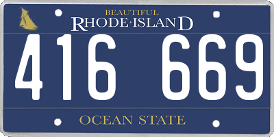 RI license plate 416669
