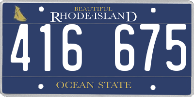 RI license plate 416675