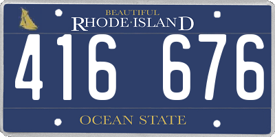 RI license plate 416676
