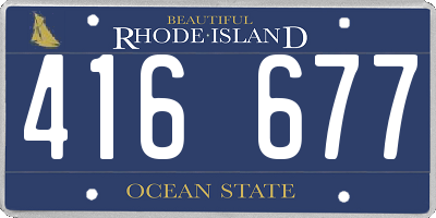RI license plate 416677