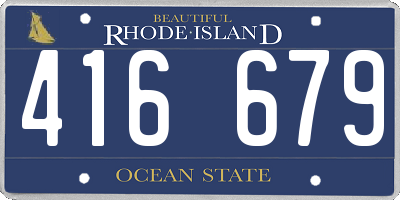 RI license plate 416679