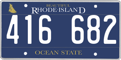RI license plate 416682