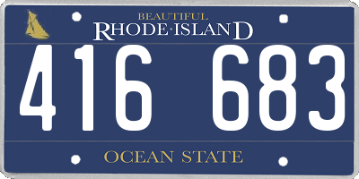 RI license plate 416683