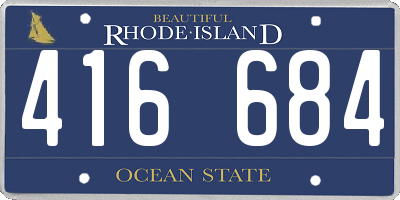 RI license plate 416684