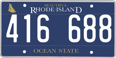 RI license plate 416688