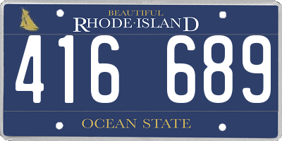 RI license plate 416689