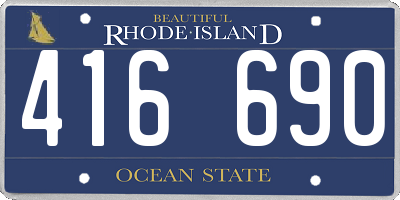 RI license plate 416690
