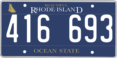 RI license plate 416693