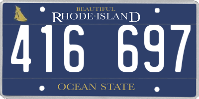 RI license plate 416697