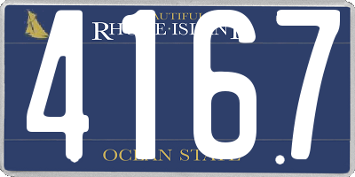 RI license plate 4167