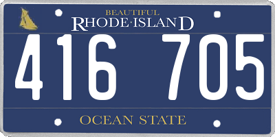 RI license plate 416705