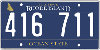 RI license plate 416711