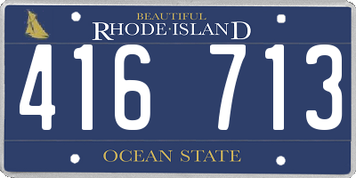 RI license plate 416713