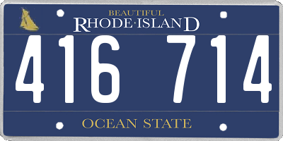 RI license plate 416714