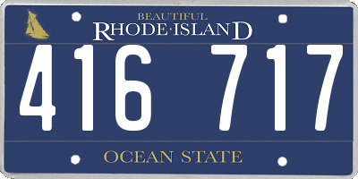 RI license plate 416717