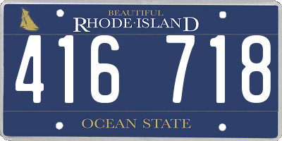 RI license plate 416718