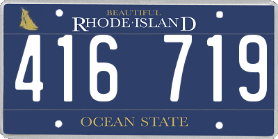RI license plate 416719