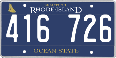 RI license plate 416726