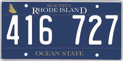 RI license plate 416727
