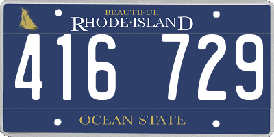 RI license plate 416729