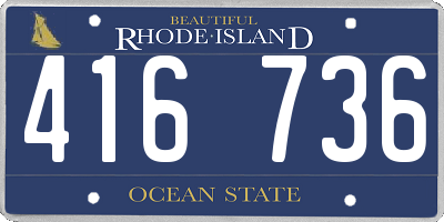 RI license plate 416736