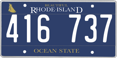 RI license plate 416737