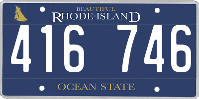 RI license plate 416746
