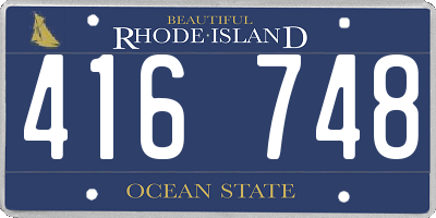 RI license plate 416748