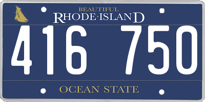 RI license plate 416750