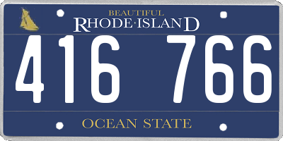 RI license plate 416766