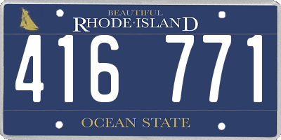 RI license plate 416771