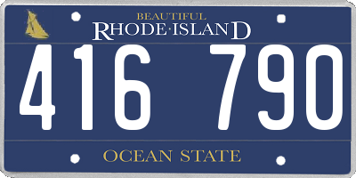 RI license plate 416790