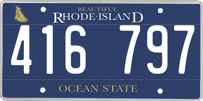 RI license plate 416797