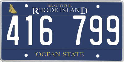 RI license plate 416799