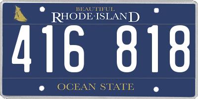 RI license plate 416818