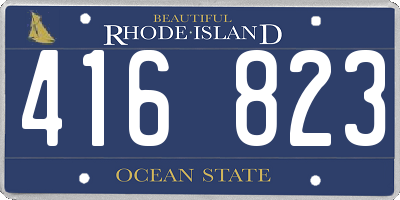 RI license plate 416823
