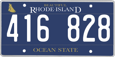 RI license plate 416828
