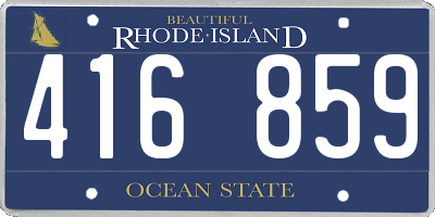 RI license plate 416859