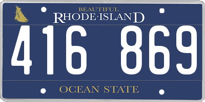 RI license plate 416869