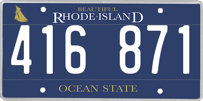 RI license plate 416871