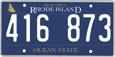 RI license plate 416873