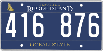 RI license plate 416876