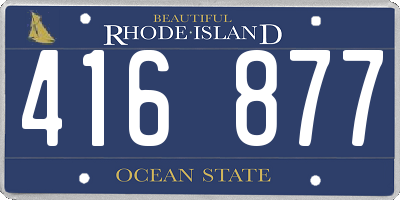 RI license plate 416877