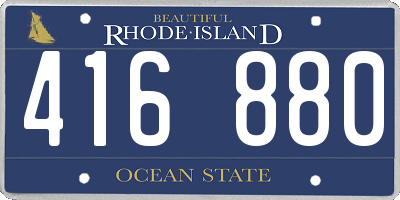 RI license plate 416880