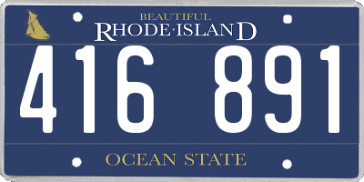 RI license plate 416891