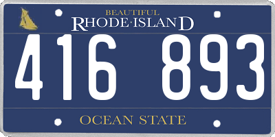 RI license plate 416893