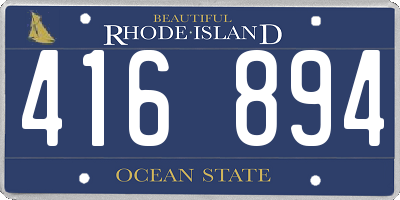 RI license plate 416894